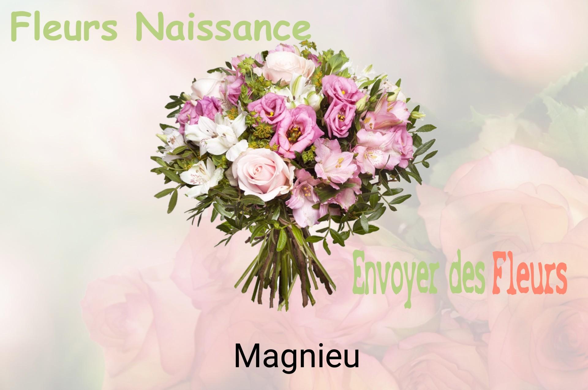 Bouquet de fleurs de naissance livré à Magnieu