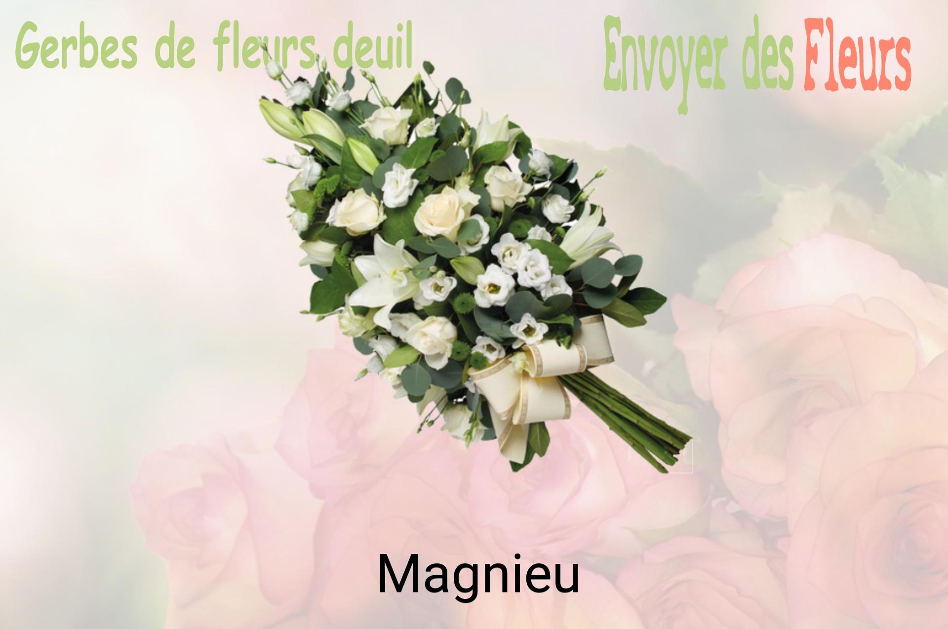 Gerbe de fleurs de deuil livrée à Magnieu
